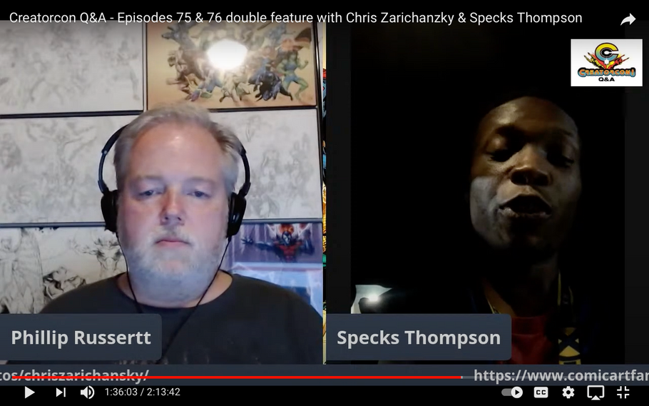 Creatorcon Q&A - Episodes 75 Specks Thompson