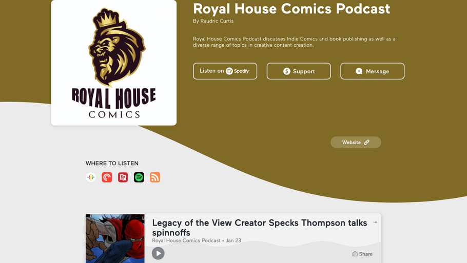 Specks Goes On The Royal House Comics Podcast To Talk About Spin-Offs